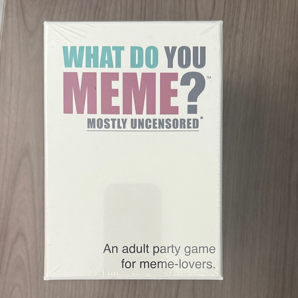 What do you meme? Mostly Uncensored Card Game. Adult party game for meme lovers